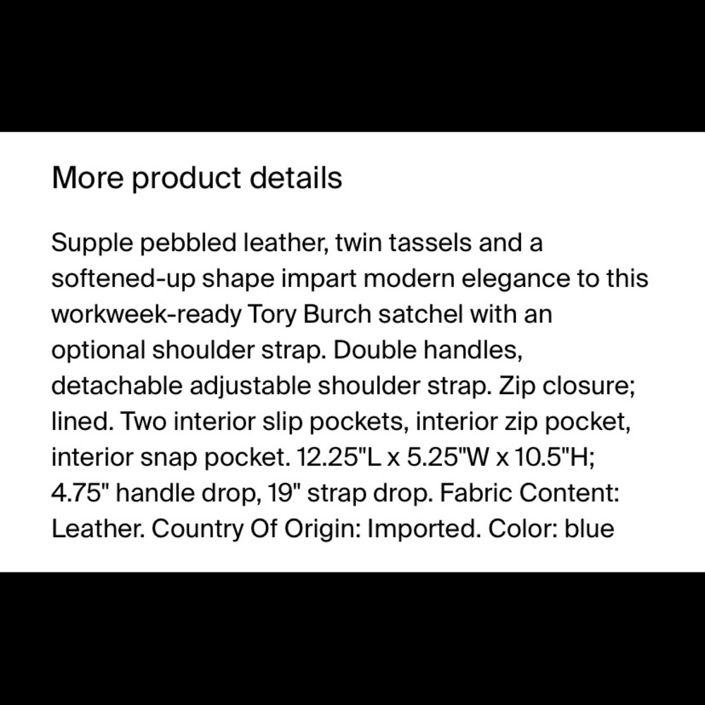 Tory Burch Thea Medium Satchel! GUC - Picture 2 of 10